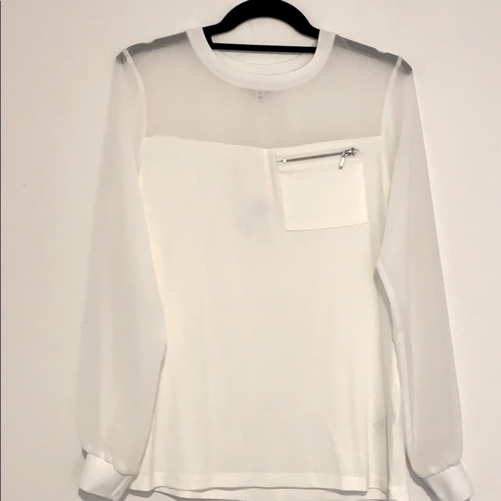 NWT WAREHOUSE Sheer Long Sleeve